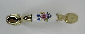 3305 Liberty Hardware 781266100443 Lot Of 7 Drawer Pulls Ceramic Spoon Foot Pull #3305