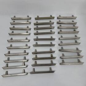 Liberty Hardware 885785207208 Raised Panel Stacked Steel 3 Inch Center Pull Satin Nickel Cabinet Drawer Handle Bar