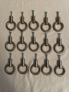 Liberty Hardware 885785482469 1-1/2 Inch Dragon Ring Pull Satin Nickel 58/40 Set Of 15 Circle Drawer Knobs