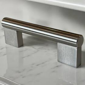P44273w-ss-c Liberty Hardware Lot Of 7 Brainerd 3 Inch 76mmstainless Steel Chunky Modern Bar Cabinet Pull