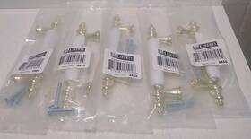 P50031c-pbw-c Liberty Hardware 3 Inch Brass Porcelain Pull Handles Lot Of 5