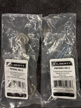 Pbf809c-sn-c Liberty Hardware Beaded Satin Nickel 3 Inch Center Cabinet Handle. Lot Of 2