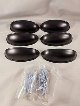Pn1053-co-u1 Liberty Hardware Drawer Door Pull Set Of 6 Metal 3 Inch Dual Mount Cup 64mm Cocoa