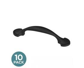 P11871c-fb-sp Liberty 10-pack Half Round Spoon Foot 3 Inch Traditional Matte Black Cabinet Pulls