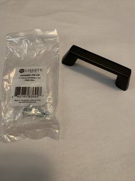 P34936c-fb-cp Liberty 21 Soft Modern 3 Inch 76mm Flat Black Cabinet Pull