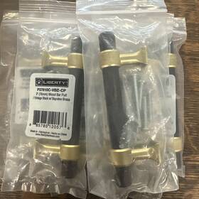 Liberty P37810c-vbb-cp Wood Bar Drawer Pull Brushed Brass 3 Inch Center/center Nip