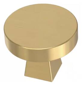 P47284c-117 Liberty P47284k-117 1 1/8 Inch Flat Round Cabinet Knob Modern Gold Finish 10 Pack