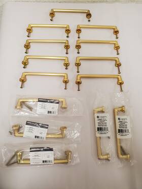 P48089c-117-c Liberty 14 Phoebe 5-1/16 Inch Modern Gold Drawer Pulls Pre-installed/used