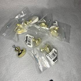 P50154-pb-c Liberty Hardware 1 Inch Polished Brass Round Cabinet Drawer Knob Lot Of 6 Nip