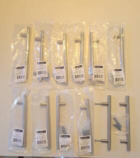 P01026-ss-c Liberty Po1026-ss-c Lot Of 12 Steel Handle Bar Pull 128/188mm - Stainless