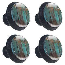Lilibeely 912156801834 4 Pieces Set Cabinets Hardware Round Furniture Knobs Country Rustic Distresse