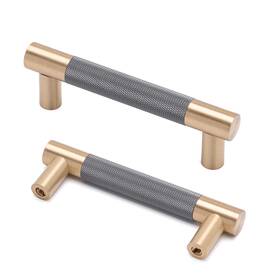 Linkaa 605832258041 Knurled Kitchen Cabinet Handles Gold Drawer Pulls - Acrylic Drawers Antique B