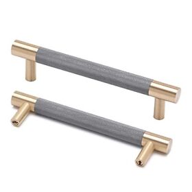 Linkaa Cabinet Handles Knurled Kitchen Drawer Pulls