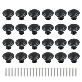 Gaoc-0625 Litoexpe 24 Pcs Black Cabinet Knobs 1 Inch Pulls Drawer 24pcs