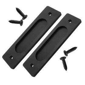 Gaoc1037 Litoexpe 2 Pcs Recessed Sliding Door Pulls 5.9 Inch Rectangular Embedded Handles Al