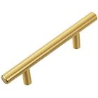 Lizavo701030bb25 Pulls Brushed Brass Modern Gold Cabinet Solid Euro 653472906105