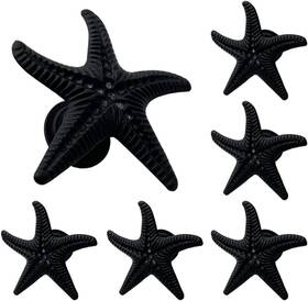 Llhdkf 313038697686 6 Pack Starfish Shape Knobs Drawer Pulls Ocean Style Dresser Cabinet