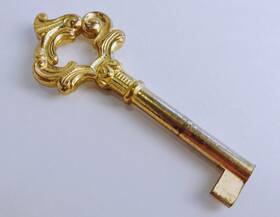 Lock & 848096013180 Fancy Brass Furniture Skeleton Cabinet Key Vintage Ornate Hollow Barrel