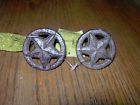 021-21241 Lot-2 Western Cast Iron Texas Lone Star Drawer Pull Cabinet Door Knob Brown