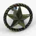 021-52318 Lot-2 Unbranded Antique Brass Replica Western Texas Lone Star Drawer Pull Knob