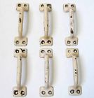 03296 Lot Hardware Drawer Pulls 6 Vintage Metal Handles Antique Cabinet Cast