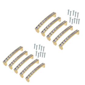 Lsgoodcare 614134045655 10pack Gold 96mm/3.8 Inch Europe Simple U Shape Style Crystal Glass Furniture