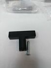 Lsj12bk Unbranded Goldenwarm Black Square Bar Cabinet Pull Drawer Handles And