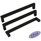 Lsj12bk160 Goldenwarm Black Square Bar Cabinet Pull Drawer Handle 786467821470