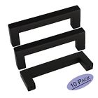 Lsj12bk96 Goldenwarm Black Square Bar Cabinet Pull Drawer Handle Stainless Steel