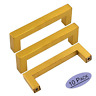 Lsj12gd128 Lsj12gd128-10units Goldenwarm Inch Gold Drawer Pulls Brushed Brass Handles 696592090170