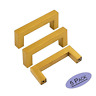 Lsj12gd76-5units New Goldenwarm Brushed Brass Cabinet Handles Drawer Pulls 689829061142