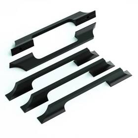 Luxsamg 008678831599 5 Pack Black Cabinet Pulls Solid Alloy 5.04ftft 128mm Hole Center Handles