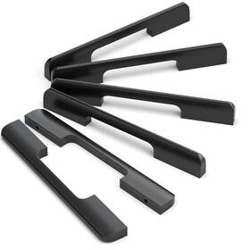 Luxsamg Jj-500 6 Pack Matte Black Cabinet Pulls 7.56ftft 192mm Screw Spacing Aluminum
