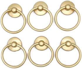 Lxz 711181408904 6 Pcs Cabinet Hardware Drop Ring Pulls Drawer Handles Diameter 1