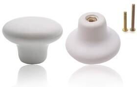 Kb207 M Mimhooy Ceramic Cabinet Knobs 8 Pack White Round Drawer Pull Handle Kitchen Hardware