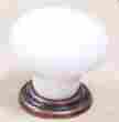 M105 Top Knobs Chateau Antique Copper White Ceramic Knob 1-3 8 Qty 10