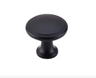 M378 Top Knobs Flat Black Cabinet Knob Nouveau Inch Diam Mushroom