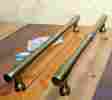 M726-12 Top Knobs Pair Nouveau Bamboo 12 Back To Door Pulls In German Bronze Solid Brass