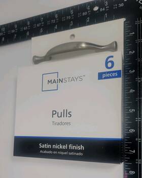 Chwm-pfo5.08sanipk6 Mainstays 6 Pack Zinc Center-to-center Curved Cabinet Pull 3-3/4 Inch Satin Nickel