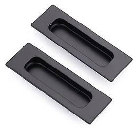 Iius00335 Mangsen Fba 2 Pack Flush Pulls For Sliding Doors 4.75 Inch X1.6 12 4 1.2cm Matte Black