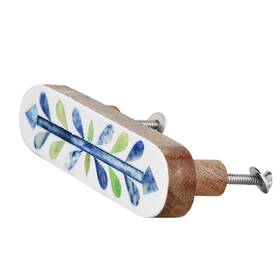 Msvn6bk1041 Marktsq 5 Inch Natural Bone And Resin Cabinet Pull - Set Of 2
