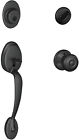 F60plyxgeo622 Matte Entrance Schlage Handleset Black