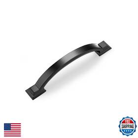 B0f89y929y Mengico 10 Pack 3.75 Inch 96mm Black Arch Cabinet Pulls - Matte Zinc All