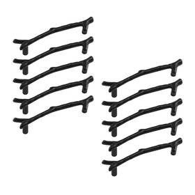 Hjdz20221504 Mewutal 10pcs Tree Branch Cabinet Knobs Pull Zinc Alloy Twig Drawer Handle Black 96mm
