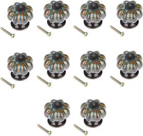 Sz070030013653rk-5-u10 Mgoodoo 10pcs 1.57 Inch Pumpkin Knobs Ceramic Cabinet Drawer Pulls Handle Blue Dresser