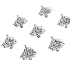 259932 Michael Aram 8 Sailboat Boat Drawer Knob Pull Silver Metal Nautical Nursery Room