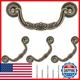 B0b4sm8pc7 Moicstiy 4pcs 5 Inch Hole Bronze Vintage Drop Bail Drawer Pull Handles Antique