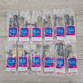 84-9-0701-00 Montgomery Ward Antique English Cabinet Handle And Back Plate 3 Inch Cc - 12 Pc
