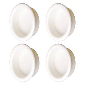 Ero-wh20-053-us Morobor 4 Pack Closet Door Finger Pull Plastic Round Sliding Recessed Kitchen Cab