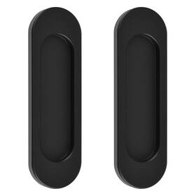 W-mf002184-us Morobor Self-stick Oval Sliding Door Pulls 2pcs Aluminum Alloy Flush Punch-free Handle